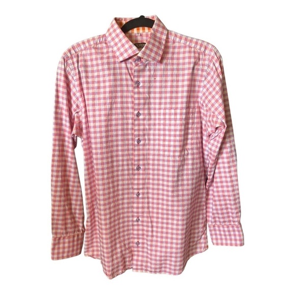 ITailor Pink Lavender Checked Shirt, Medium - Picture 1 of 8